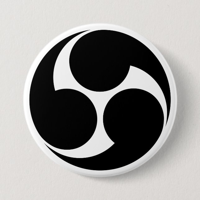 [Family Crests] Right-rotating Mitsu-domoe Knapp (Framsida)
