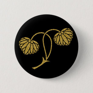 [Family Crests] Rund knapp för 2 hollyhock löv