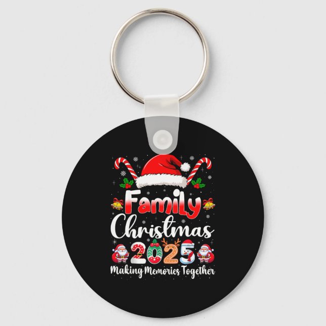 Family Crew Christmas Squad 2025 Funny Xmas Matchi Nyckelring (Framsida)