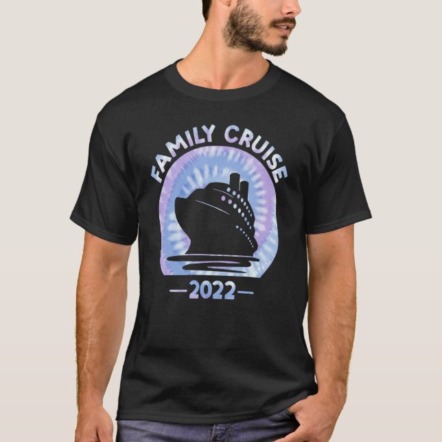 Family Cruise 2022 Tie Dye Print Family Trip T Shirt (Framsida)