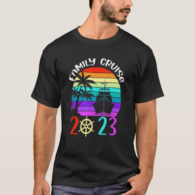 Family Cruise 2023 Cruise Family Matching Group Sq T Shirt (Framsida)