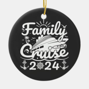 Family Cruise 2024 Coola Funny Family Resa Cruise Julgransprydnad Keramik