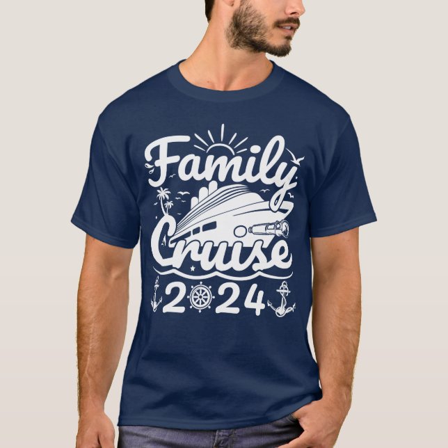 Family Cruise 2024 Coola Funny Family Resa Cruise T Shirt (Framsida)