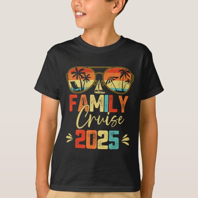Family Cruise 2025 Beach Matching Summer Vacation T Shirt (Framsida)