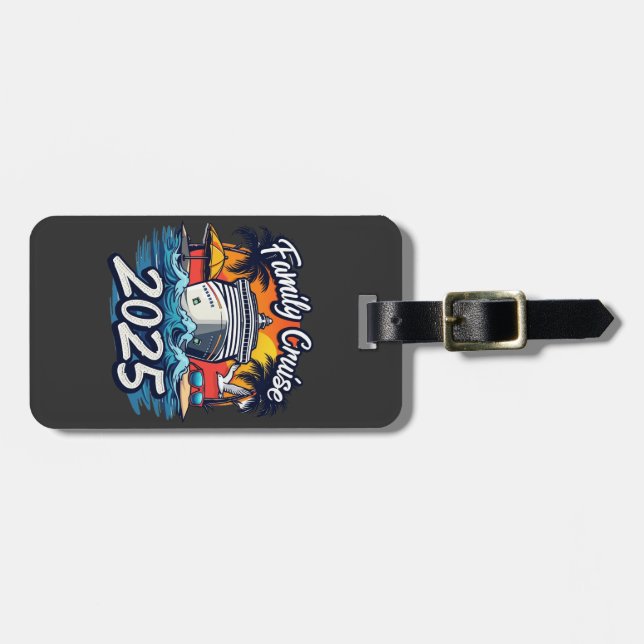 Family Cruise 2025 Family Matching Crew Frakt Bagagebricka (Horisontell Framsida)