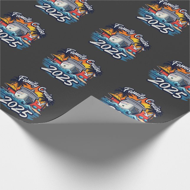 Family Cruise 2025 Family Matching Crew Frakt Presentpapper (Hörn)