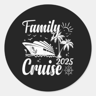 Family Cruise 2025 Family Matching Group Vacation Runt Klistermärke