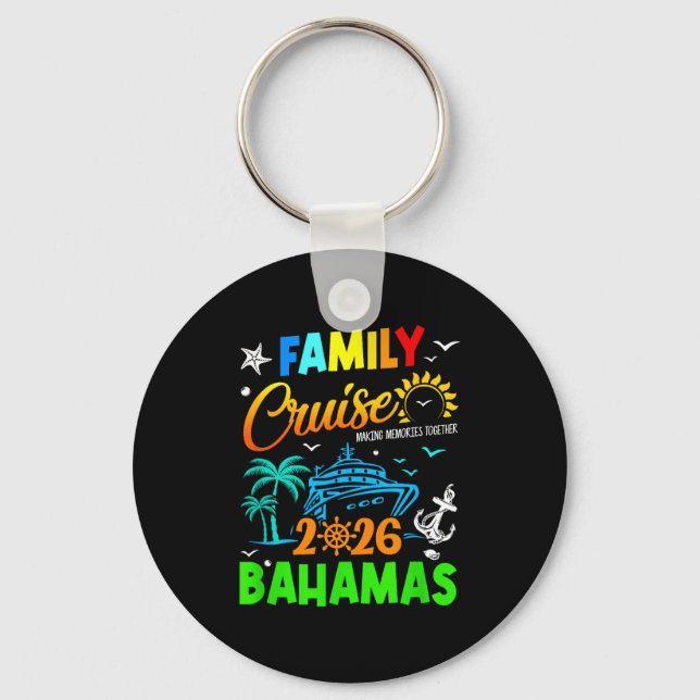 Family Cruise 2026 Bahamas Cruising Together Squad Nyckelring (Framsida)
