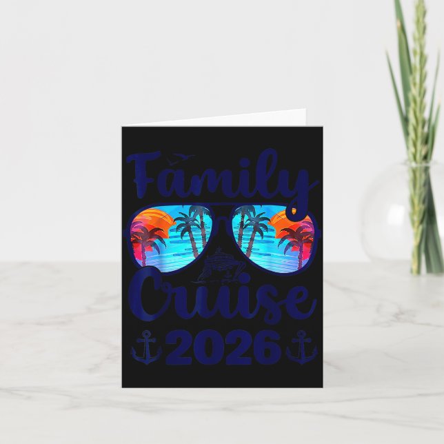 Family Cruise 2026 Family Vacation Matching Family Kort (Framsida)