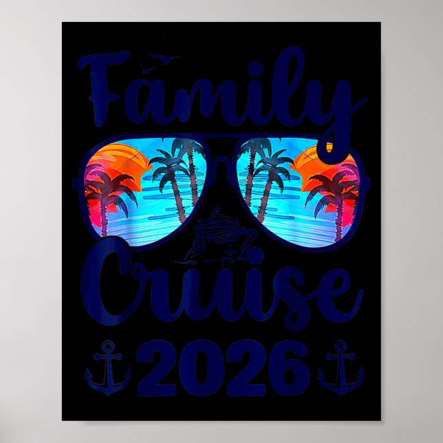 Family Cruise 2026 Family Vacation Matching Family Poster (Framsidan)