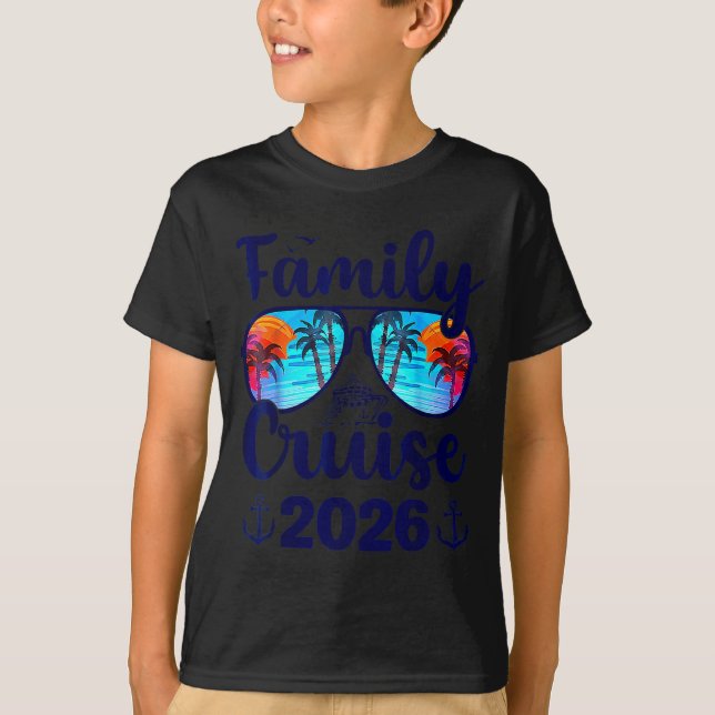 Family Cruise 2026 Family Vacation Matching Family T Shirt (Framsida)