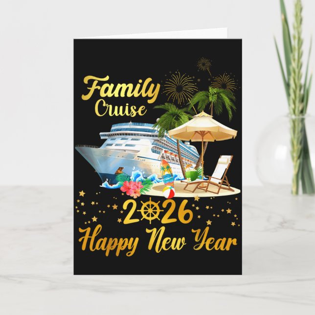 Family Cruise 2026 Happy New Year  Kort (Framsida)