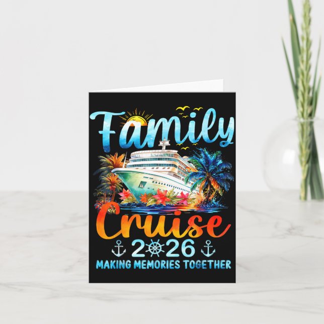 Family Cruise 2026 Making Memories Together Matchi Kort (Framsida)