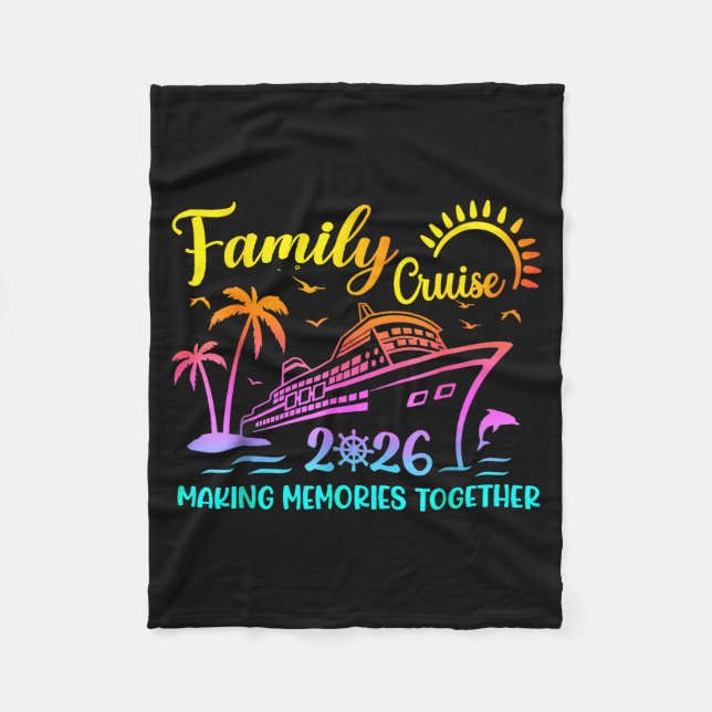 Family Cruise 2026 Summer Vacation Matching Family Fleecefilt (Framsidan)
