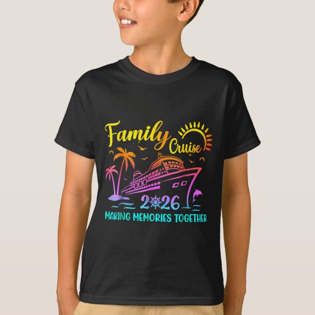 Family Cruise 2026 Summer Vacation Matching Family T Shirt (Framsida)