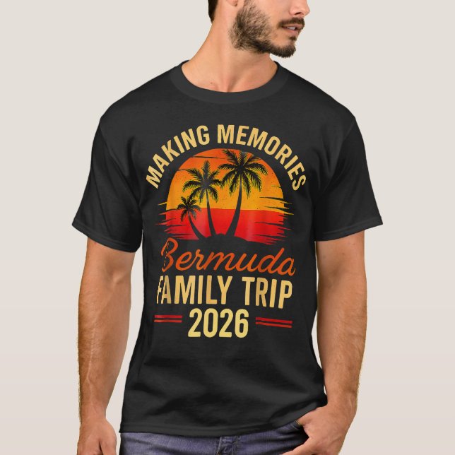 Family Cruise Bermuda 2026 Summer Matching Vacatio T Shirt (Framsida)