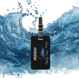 FAMILY CRUISE Black Personalize Bagagebricka