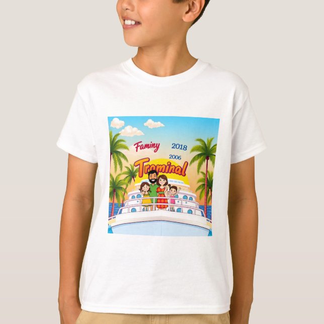Family Cruise Frakt Resa T-Shirt (Framsida)