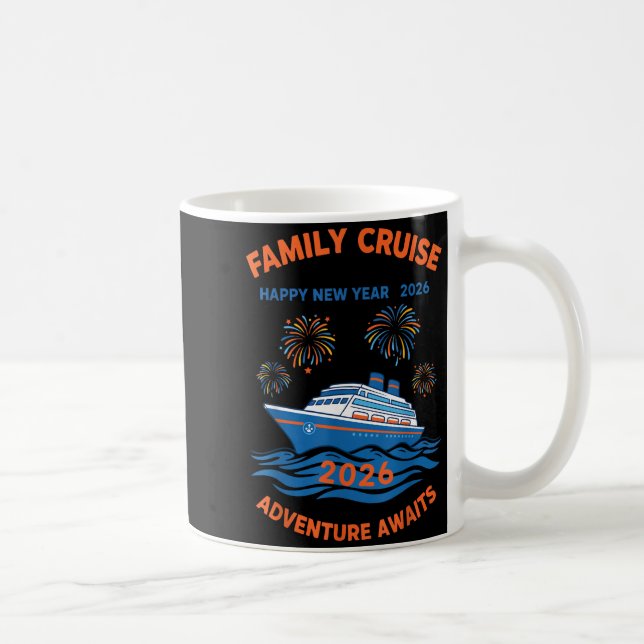 Family Cruise Happy New Year 2026 Adventure  Kaffemugg (Höger)