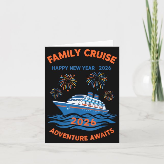 Family Cruise Happy New Year 2026 Adventure  Kort (Framsida)