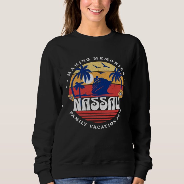Family Cruise Nassau Bahamas 2023 Souvenir Memorie T Shirt (Framsida)