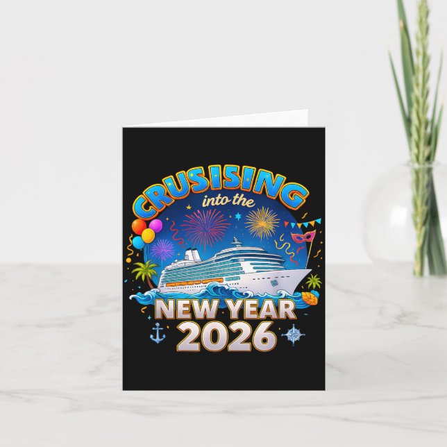 Family Cruise New Year 2026 Vacation  Kort (Framsida)