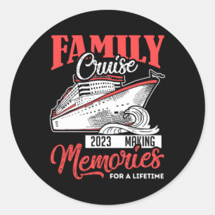 Family Cruise Shirt 2023 Vacation Funny Party Resa Runt Klistermärke