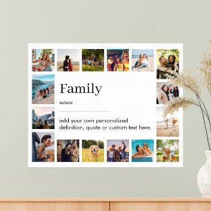 Family Definition Personlig 16 Photo Collage Poster