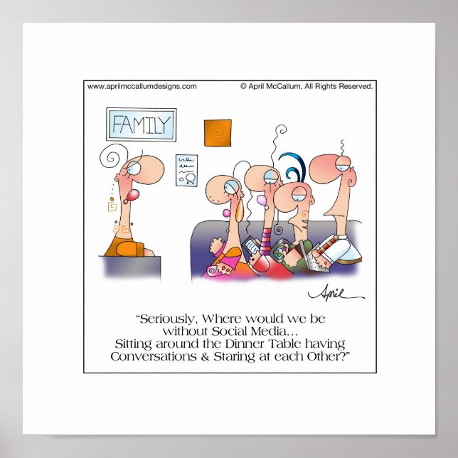 FAMILY DINNER Tecknad Poster av April McCallum (Framsidan)