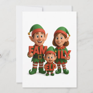 Family Elf - God Jul Julkort