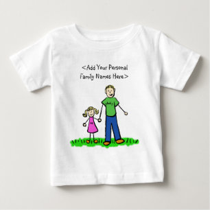 Family Far och Dotter Art Anpassningsbar Shirt Tee Shirt