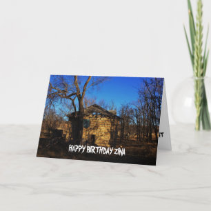 FAMILY FARM HUS Birday Card Kort