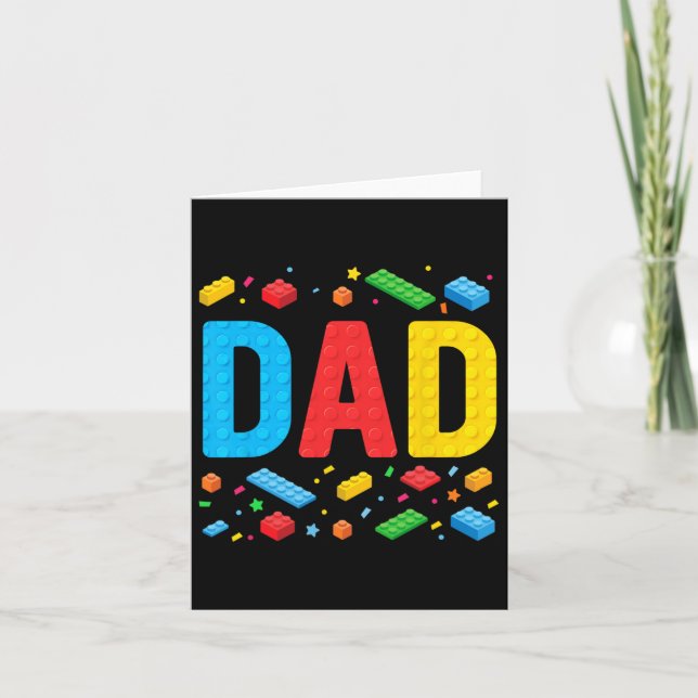 Family Fathe för Master Builder Bygger Bricks Bloc Kort (Framsida)