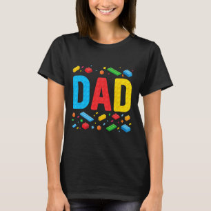 Family Fathe för Master Builder Bygger Bricks Bloc T Shirt