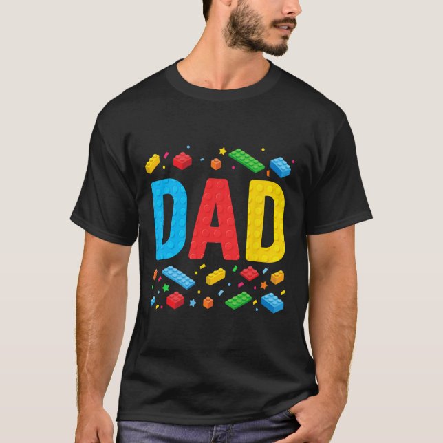 Family Fathe för Master Builder Bygger Bricks Bloc T Shirt (Framsida)