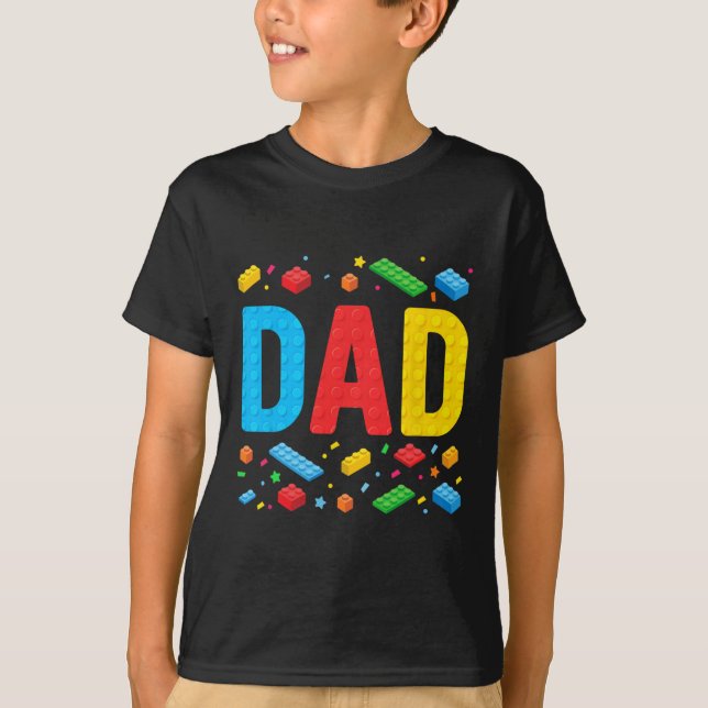 Family Fathe för Master Builder Bygger Bricks Bloc T Shirt (Framsida)