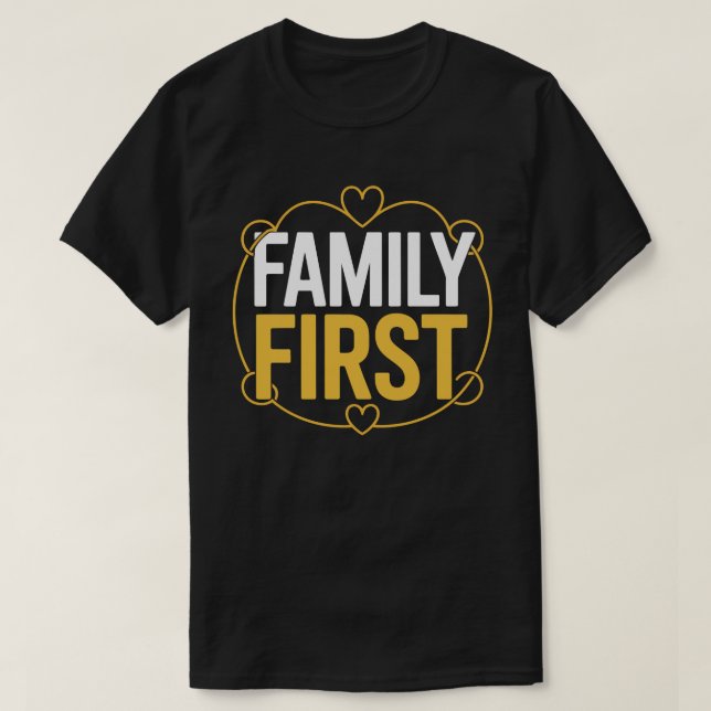 Family First Classic Typography T-shirt (Design framsida)