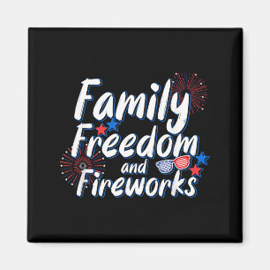Family Freedom Fireworks _ 4 juli _ Magnet