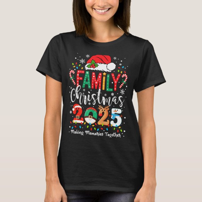 Family Funny Christmas Matching 2025 Santa Tee Paj (Framsida)