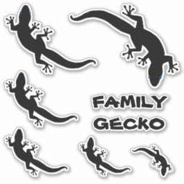 FAMILY GECKO KLISTERMÄRKEN