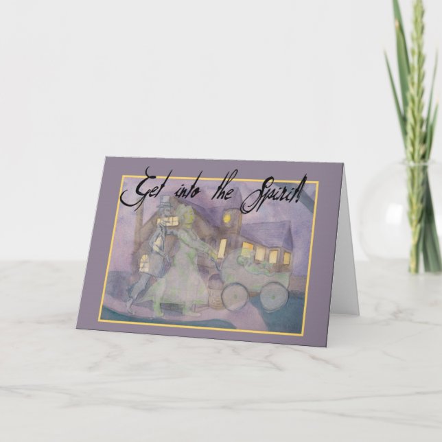 Family Ghost Halloween-kort Kort (Framsida)