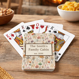 Family Gift Woodland Cozy Cabin Personalized  Casinokort
