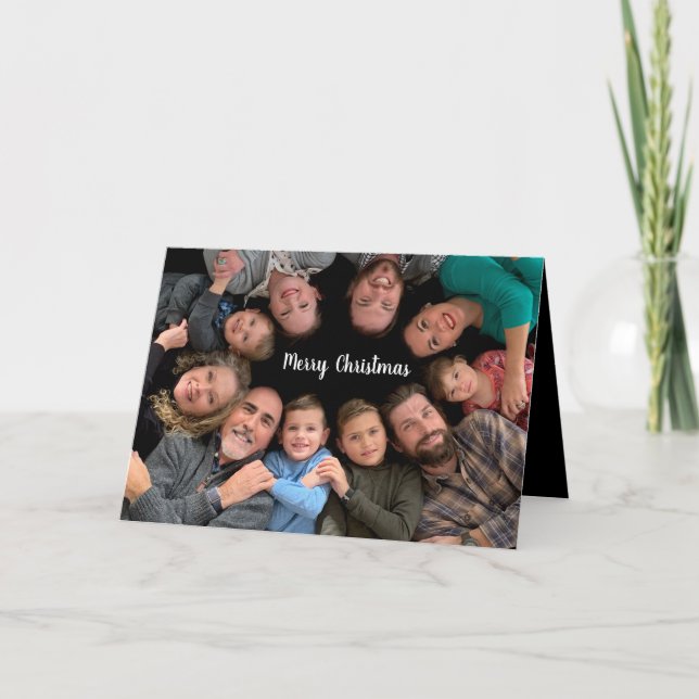 Family God jul Helgdag Photo Helgkort (Framsida)