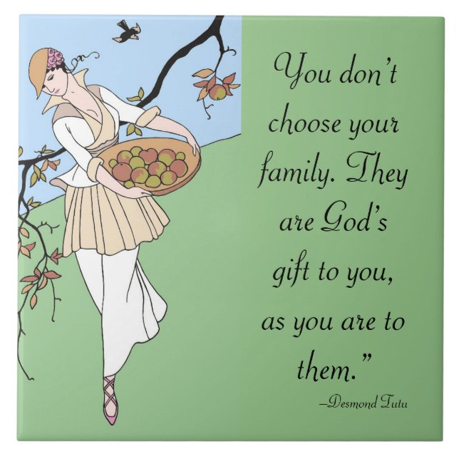 FAMILY GOD'S GIFT DECORATIVE TILE KAKELPLATTA (Framsidan)