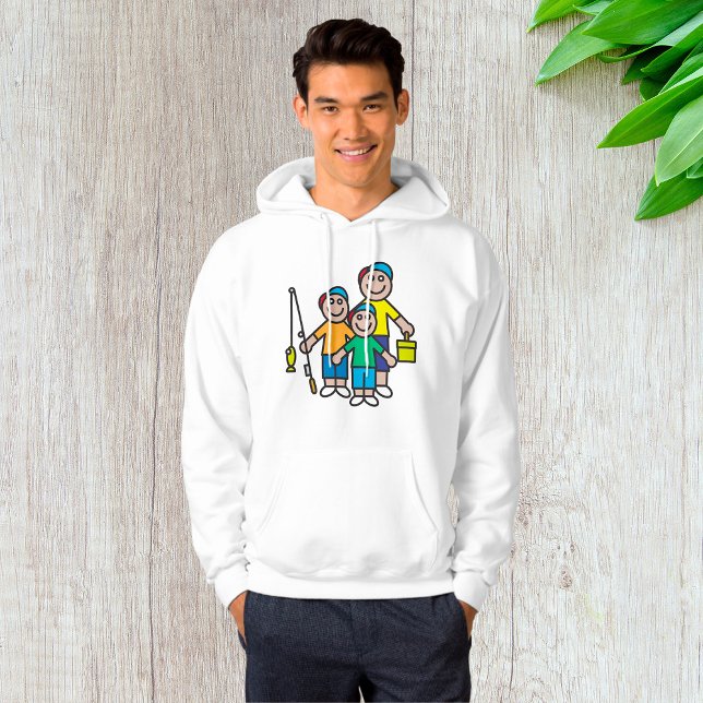 Family Going Fishing Manar Hoodie (Skapare uppladdad)