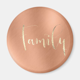 Family Golden Script Rosa Copper Home Planning Magnet