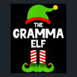 Family Gramma Elf Christmas Matching Pajama Funny  Poster<br><div class="desc">Family Gramma Elf Christmas Matching Pajama Funny</div>
