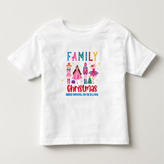 Family Group Funny Christmas , Nutcracker Ballet T Shirt (Framsida)