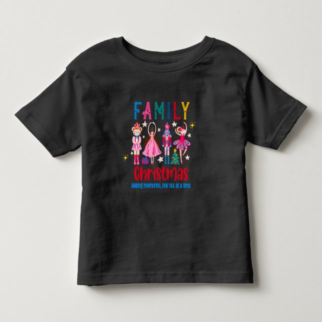 Family Group Funny Christmas , Nutcracker Ballet T Shirt (Framsida)