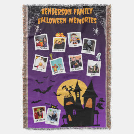 Family Halloween Memories Photo Collage Filt
